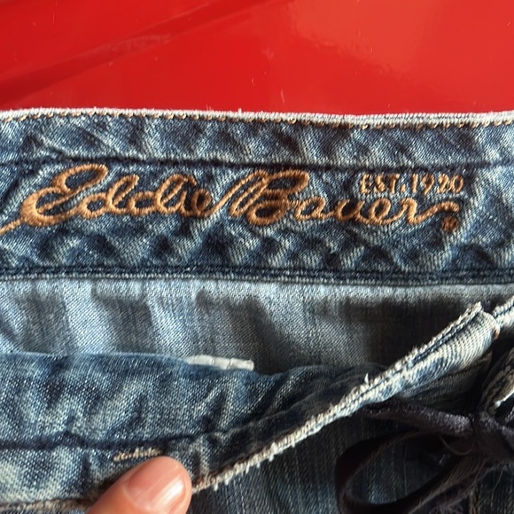 Eddie Bauer Vintage 100% Cotton Denim Comfortable Medium Wash Mini Skirt Size 4 - Picture 7 of 10